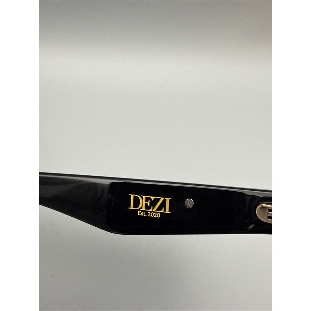 DEZI "ON READ" AUTHENTIC SUNGLASSES BLACK CAT EYE GRAY LENS 52–18 MODERN TREND - Picture 8 of 10